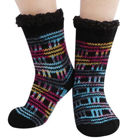 Snoozies Space Dye Sherpa-Lined Socks - 3 Colors!-Villari Chic, women's online fashion boutique in Severna, Maryland