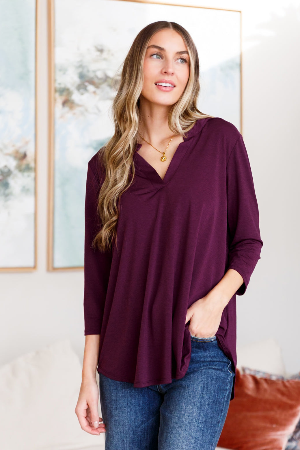 So Outstanding Top in Plum-Tops-Villari Chic, women's online fashion boutique in Severna, Maryland