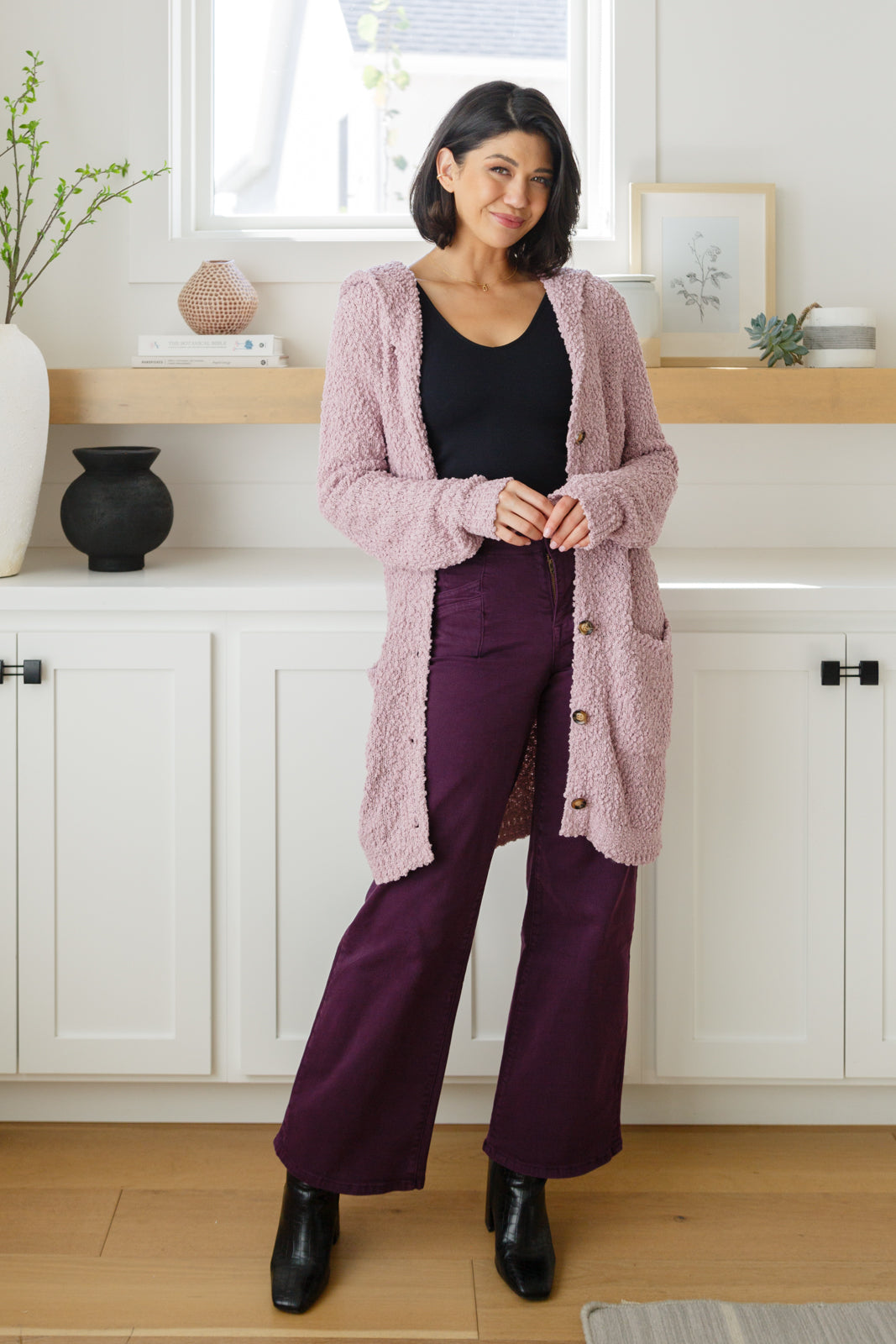 Petunia High-Rise Wide Leg Jeans in Plum by Micah Denim-Womens-Villari Chic, women's online fashion boutique in Severna, Maryland