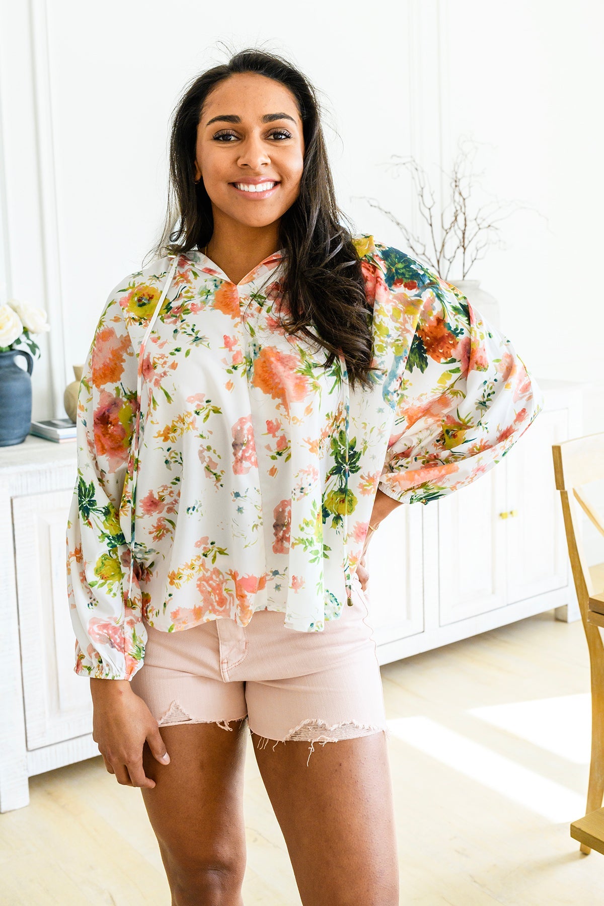 Spring Haiku Floral Blouse-Womens-Villari Chic, women's online fashion boutique in Severna, Maryland