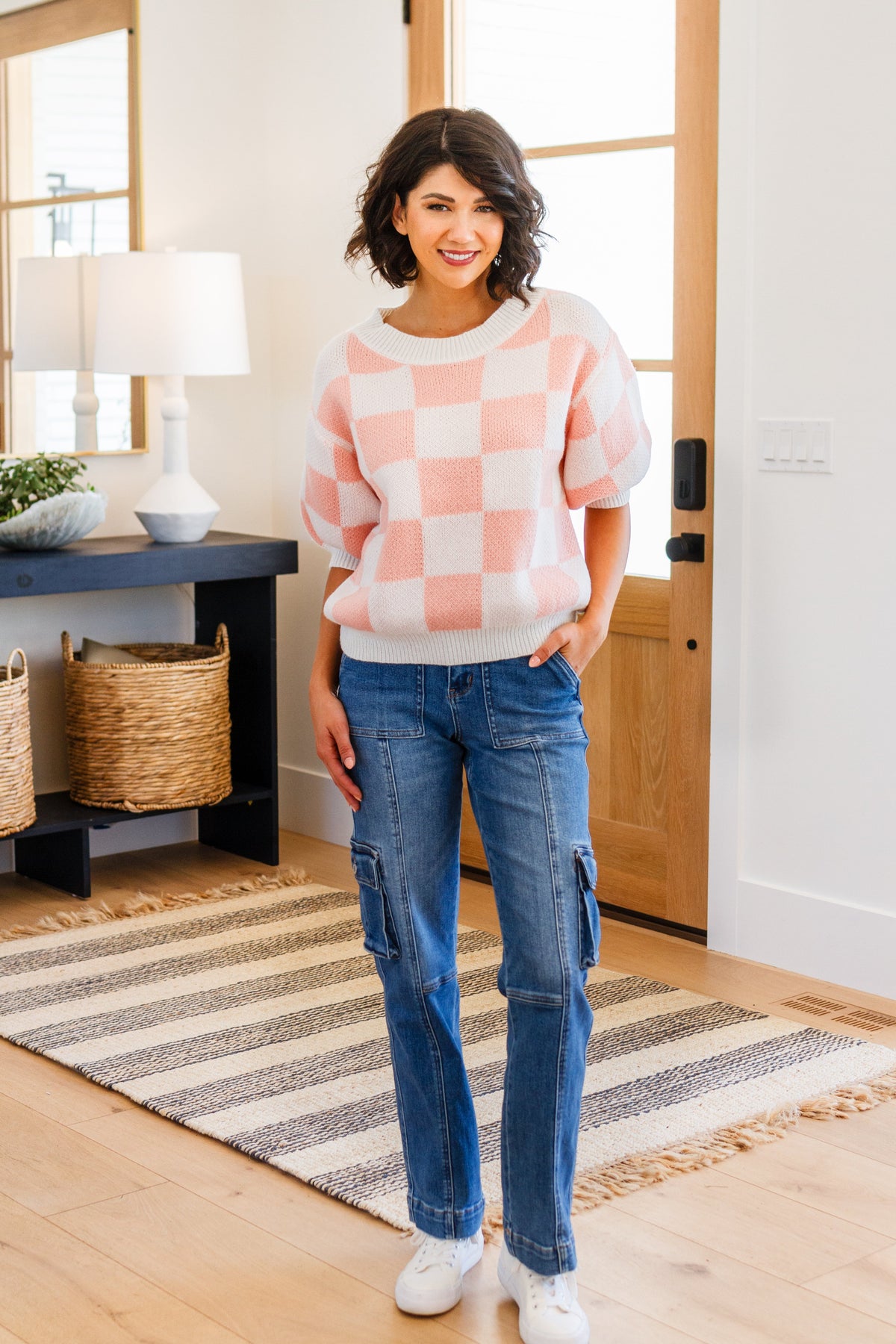 Start Me Up Checkered Sweater-Womens-Villari Chic, women's online fashion boutique in Severna, Maryland