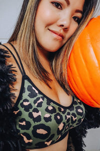 The Autumn Bralette in Green Leopard-Villari Chic, women's online fashion boutique in Severna, Maryland