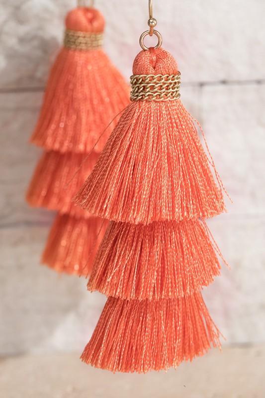 Three-Tier Tassel Earrings - Several Colors!-Villari Chic, women's online fashion boutique in Severna, Maryland