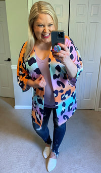 Tropical Tones Animal Print Cardigan-Villari Chic, women's online fashion boutique in Severna, Maryland