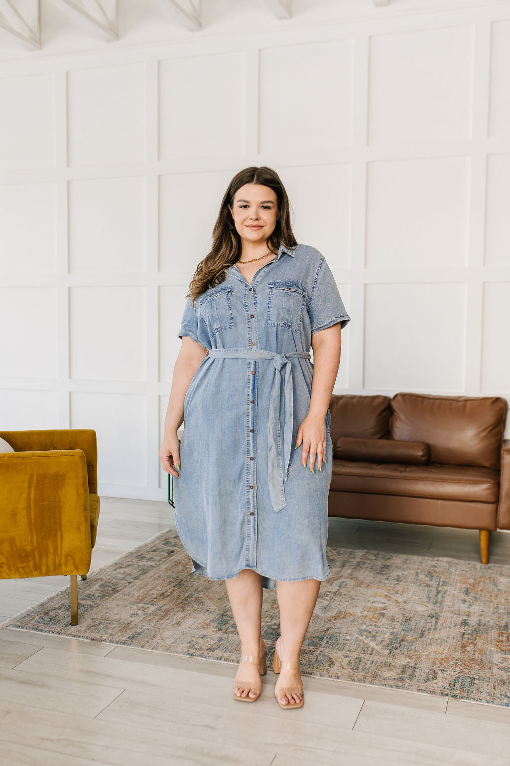 Wait for It Chambray Shirt Dress-Womens-Villari Chic, women's online fashion boutique in Severna, Maryland