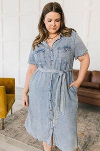 Wait for It Chambray Shirt Dress-Womens-Villari Chic, women's online fashion boutique in Severna, Maryland