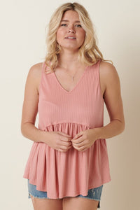 With Every Fiber Babydoll Top in Pink-Villari Chic, women's online fashion boutique in Severna, Maryland