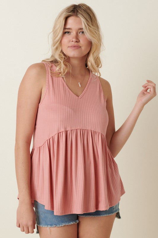 With Every Fiber Babydoll Top in Pink-Villari Chic, women's online fashion boutique in Severna, Maryland