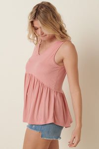 With Every Fiber Babydoll Top in Pink-Villari Chic, women's online fashion boutique in Severna, Maryland