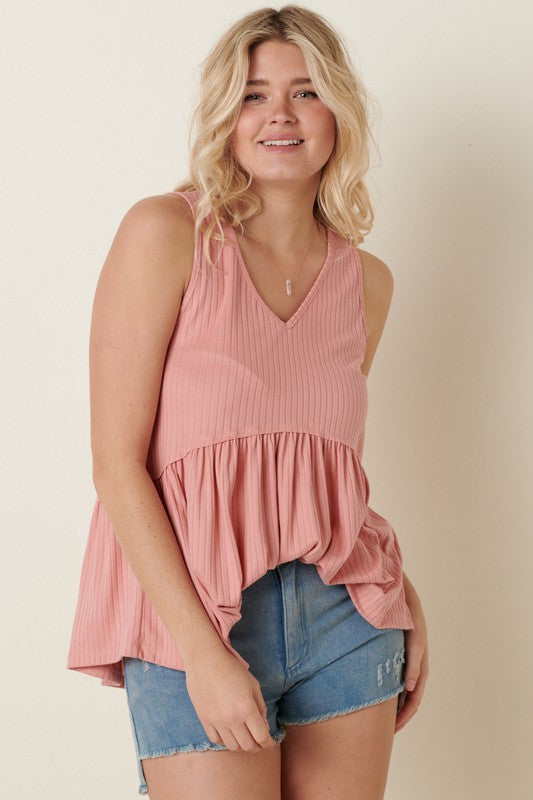 With Every Fiber Babydoll Top in Pink-Villari Chic, women's online fashion boutique in Severna, Maryland