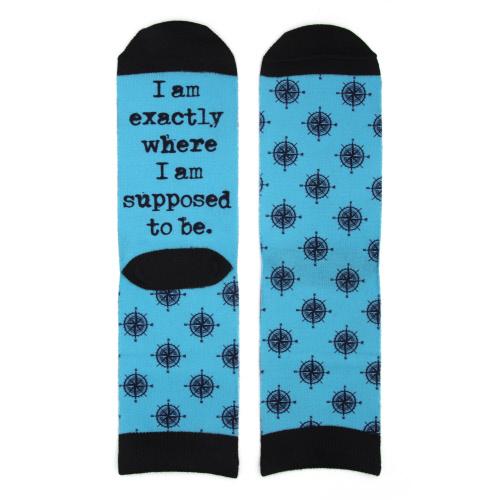 Women's Where I'm Supposed to Be Socks-Villari Chic, women's online fashion boutique in Severna, Maryland