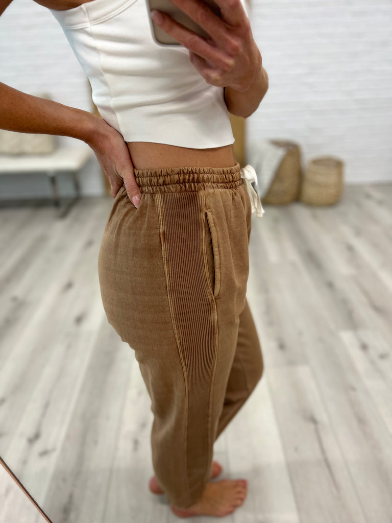Unconditional Comfort Joggers in Deep Camel-Womens-Villari Chic, women's online fashion boutique in Severna, Maryland