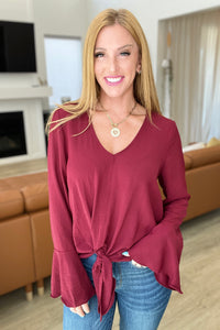 A Flare & a Bow Top-Womens-Villari Chic, women's online fashion boutique in Severna, Maryland