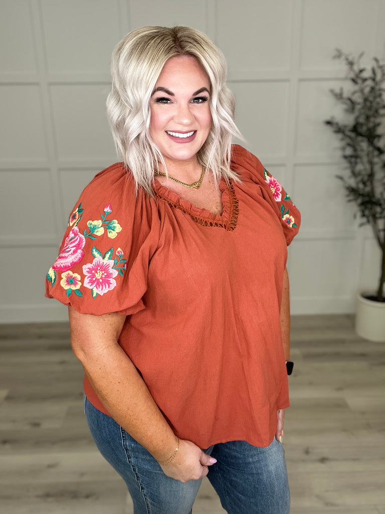 Luisa Embroidered Blouse-Womens-Villari Chic, women's online fashion boutique in Severna, Maryland